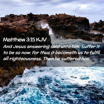 Picture 02 - Matthew 3:15 KJV - And Jesus answering said unto him, Suffer it to - Bible Verse Picture