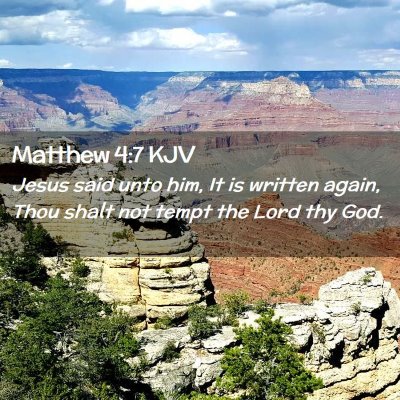 Picture 02 - Matthew 4:7 KJV - Jesus said unto him, It is written again, Thou - Bible Verse Picture