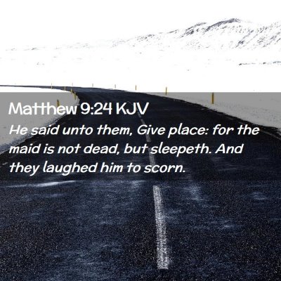 Picture 02 - Matthew 9:24 KJV - He said unto them, Give place: for the maid is - Bible Verse Picture
