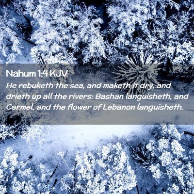 Picture 02 - Nahum 1:4 KJV - He rebuketh the sea, and maketh it dry, and - Bible Verse Picture