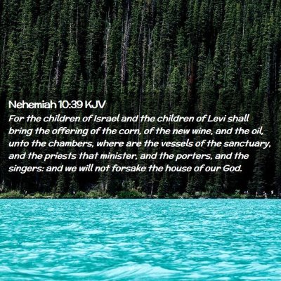 Picture 02 - Nehemiah 10:39 KJV - For the children of Israel and the children of - Bible Verse Picture