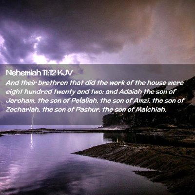 Picture 02 - Nehemiah 11:12 KJV - And their brethren that did the work of the house - Bible Verse Picture
