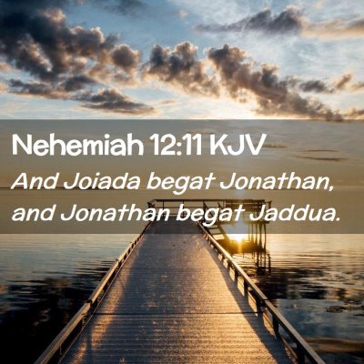 Picture 02 - Nehemiah 12:11 KJV - And Joiada begat Jonathan, and Jonathan begat - Bible Verse Picture