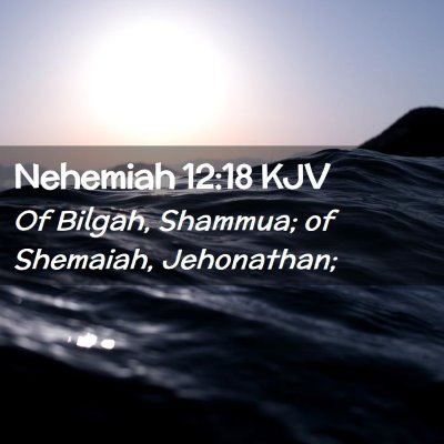 Picture 02 - Nehemiah 12:18 KJV - Of Bilgah, Shammua; of Shemaiah, - Bible Verse Picture