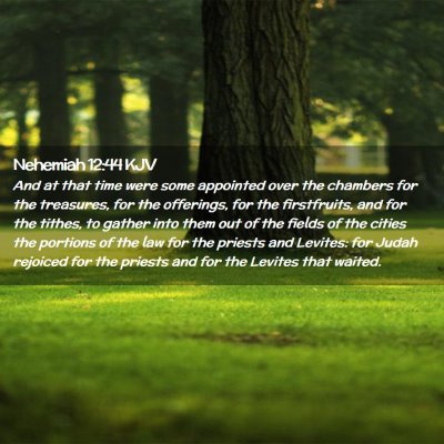 Picture 02 - Nehemiah 12:44 KJV - And at that time were some appointed over the - Bible Verse Picture