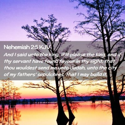 Picture 02 - Nehemiah 2:5 KJV - And I said unto the king, If it please the king, - Bible Verse Picture