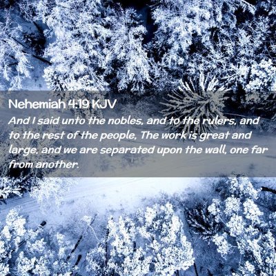 Picture 02 - Nehemiah 4:19 KJV - And I said unto the nobles, and to the rulers, - Bible Verse Picture