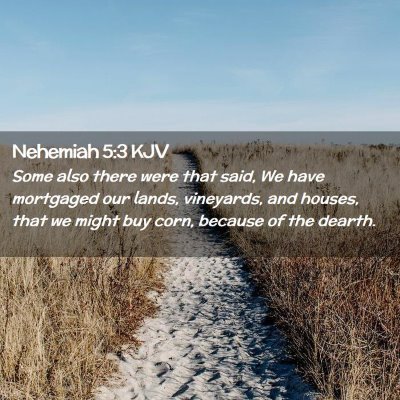 Picture 02 - Nehemiah 5:3 KJV - Some also there were that said, We have mortgaged - Bible Verse Picture