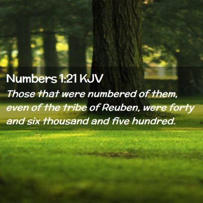 Picture 02 - Numbers 1:21 KJV - Those that were numbered of them, even of the - Bible Verse Picture