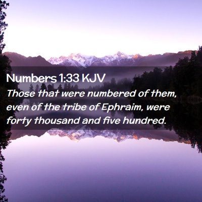 Picture 02 - Numbers 1:33 KJV - Those that were numbered of them, even of the - Bible Verse Picture
