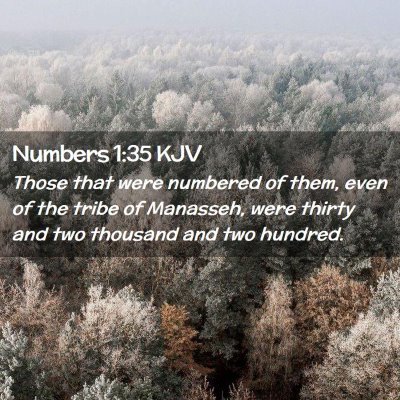 Picture 02 - Numbers 1:35 KJV - Those that were numbered of them, even of the - Bible Verse Picture