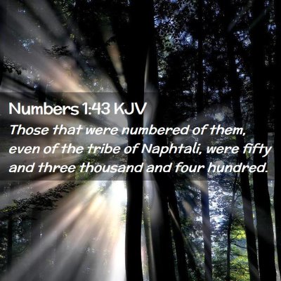 Picture 02 - Numbers 1:43 KJV - Those that were numbered of them, even of the - Bible Verse Picture