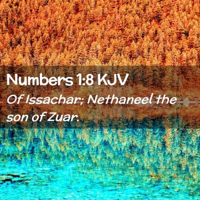 Picture 02 - Numbers 1:8 KJV - Of Issachar; Nethaneel the son of - Bible Verse Picture