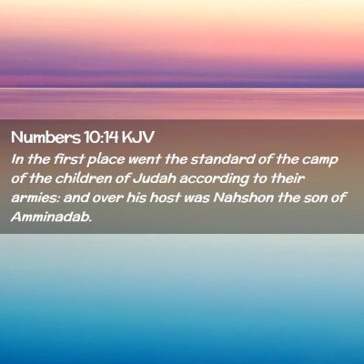 Picture 02 - Numbers 10:14 KJV - In the first place went the standard of the camp - Bible Verse Picture