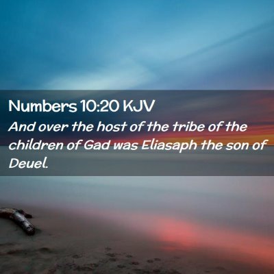 Picture 02 - Numbers 10:20 KJV - And over the host of the tribe of the children of - Bible Verse Picture
