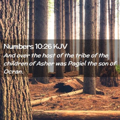 Picture 02 - Numbers 10:26 KJV - And over the host of the tribe of the children of - Bible Verse Picture