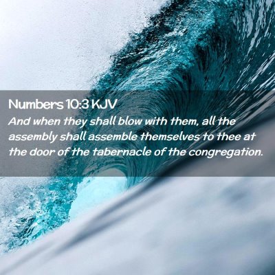Picture 02 - Numbers 10:3 KJV - And when they shall blow with them, all the - Bible Verse Picture