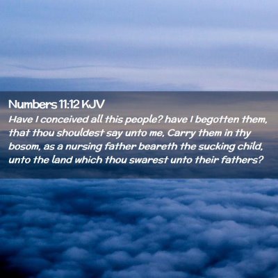 Picture 02 - Numbers 11:12 KJV - Have I conceived all this people? have I begotten - Bible Verse Picture