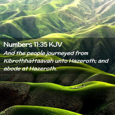 Picture 02 - Numbers 11:35 KJV - And the people journeyed from Kibrothhattaavah - Bible Verse Picture