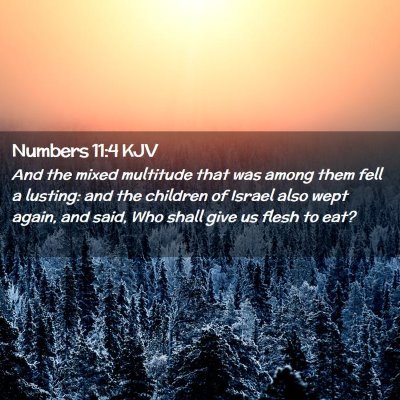 Picture 02 - Numbers 11:4 KJV - And the mixed multitude that was among them fell - Bible Verse Picture