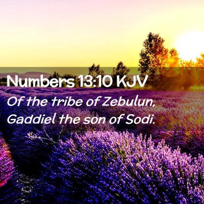 Picture 02 - Numbers 13:10 KJV - Of the tribe of Zebulun, Gaddiel the son of - Bible Verse Picture