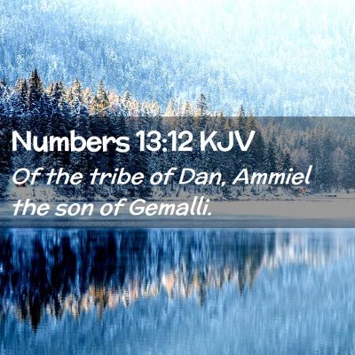 Picture 02 - Numbers 13:12 KJV - Of the tribe of Dan, Ammiel the son of - Bible Verse Picture