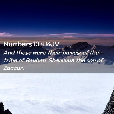Picture 02 - Numbers 13:4 KJV - And these were their names: of the tribe of - Bible Verse Picture