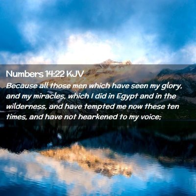 Picture 02 - Numbers 14:22 KJV - Because all those men which have seen my glory, - Bible Verse Picture