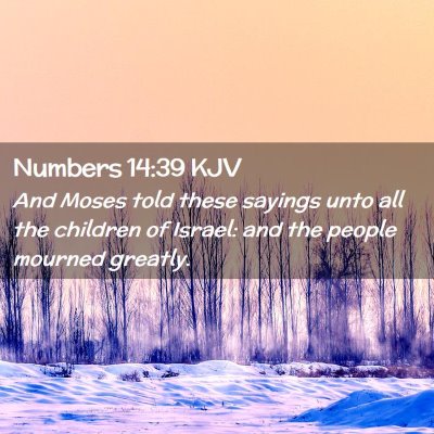 Picture 02 - Numbers 14:39 KJV - And Moses told these sayings unto all the - Bible Verse Picture