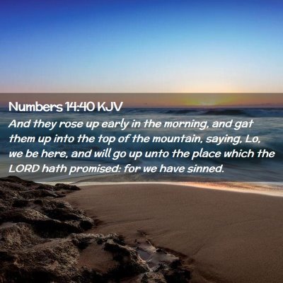 Picture 02 - Numbers 14:40 KJV - And they rose up early in the morning, and gat - Bible Verse Picture
