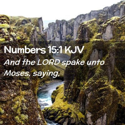 Picture 02 - Numbers 15:1 KJV - And the LORD spake unto Moses, - Bible Verse Picture