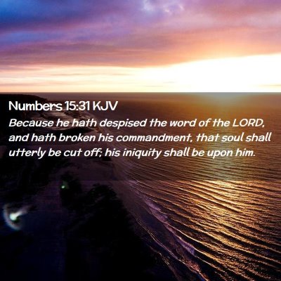 Picture 02 - Numbers 15:31 KJV - Because he hath despised the word of the LORD, - Bible Verse Picture