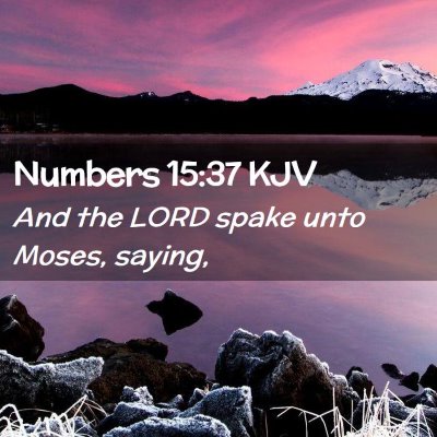 Picture 02 - Numbers 15:37 KJV - And the LORD spake unto Moses, - Bible Verse Picture