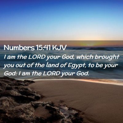 Picture 02 - Numbers 15:41 KJV - I am the LORD your God, which brought you out of - Bible Verse Picture