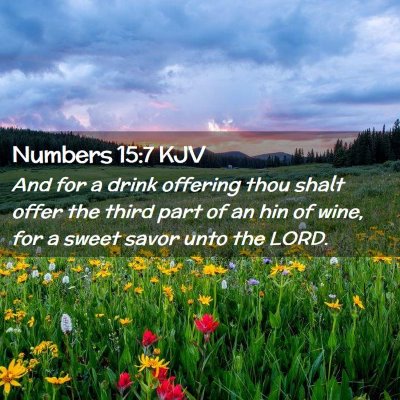 Picture 02 - Numbers 15:7 KJV - And for a drink offering thou shalt offer the - Bible Verse Picture
