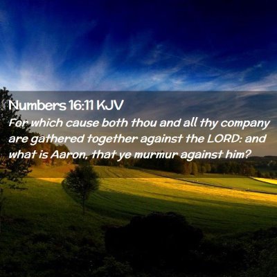 Picture 02 - Numbers 16:11 KJV - For which cause both thou and all thy company are - Bible Verse Picture
