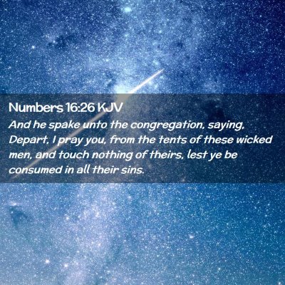 Picture 02 - Numbers 16:26 KJV - And he spake unto the congregation, saying, - Bible Verse Picture