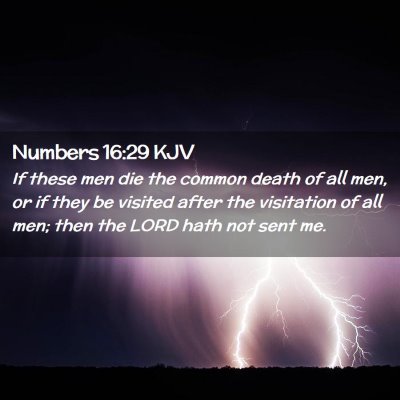 Picture 02 - Numbers 16:29 KJV - If these men die the common death of all men, or - Bible Verse Picture