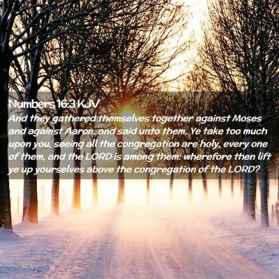 Picture 02 - Numbers 16:3 KJV - And they gathered themselves together against - Bible Verse Picture