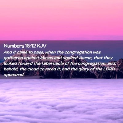 Picture 02 - Numbers 16:42 KJV - And it came to pass, when the congregation was - Bible Verse Picture