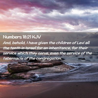 Picture 02 - Numbers 18:21 KJV - And, behold, I have given the children of Levi - Bible Verse Picture