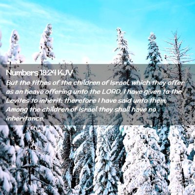 Picture 02 - Numbers 18:24 KJV - But the tithes of the children of Israel, which - Bible Verse Picture