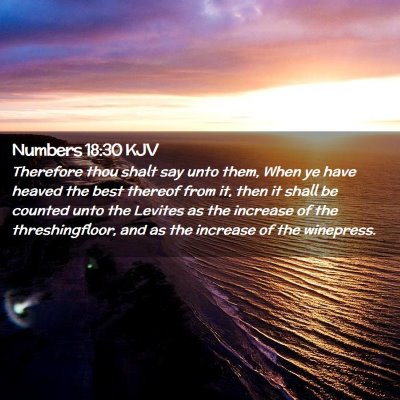 Picture 02 - Numbers 18:30 KJV - Therefore thou shalt say unto them, When ye have - Bible Verse Picture