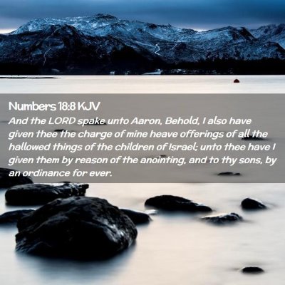 Picture 02 - Numbers 18:8 KJV - And the LORD spake unto Aaron, Behold, I also - Bible Verse Picture