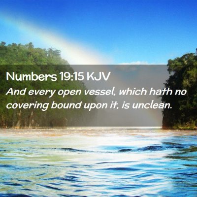 Picture 02 - Numbers 19:15 KJV - And every open vessel, which hath no covering - Bible Verse Picture