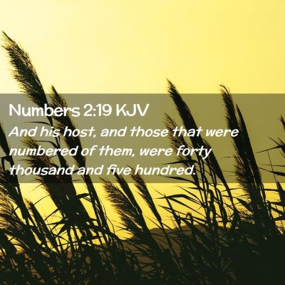Picture 02 - Numbers 2:19 KJV - And his host, and those that were numbered of - Bible Verse Picture