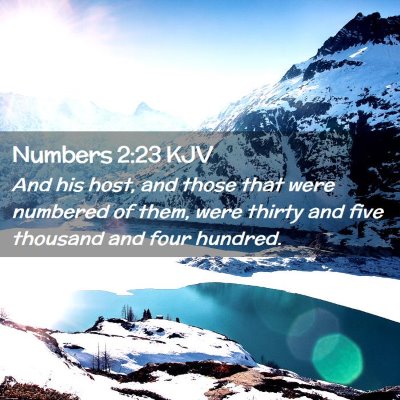 Picture 02 - Numbers 2:23 KJV - And his host, and those that were numbered of - Bible Verse Picture
