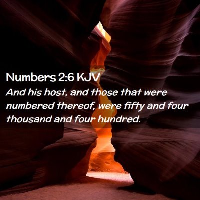 Picture 02 - Numbers 2:6 KJV - And his host, and those that were numbered - Bible Verse Picture