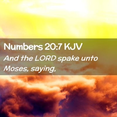 Picture 02 - Numbers 20:7 KJV - And the LORD spake unto Moses, - Bible Verse Picture