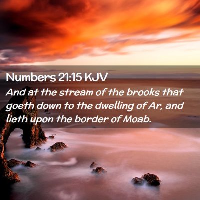 Picture 02 - Numbers 21:15 KJV - And at the stream of the brooks that goeth down - Bible Verse Picture
